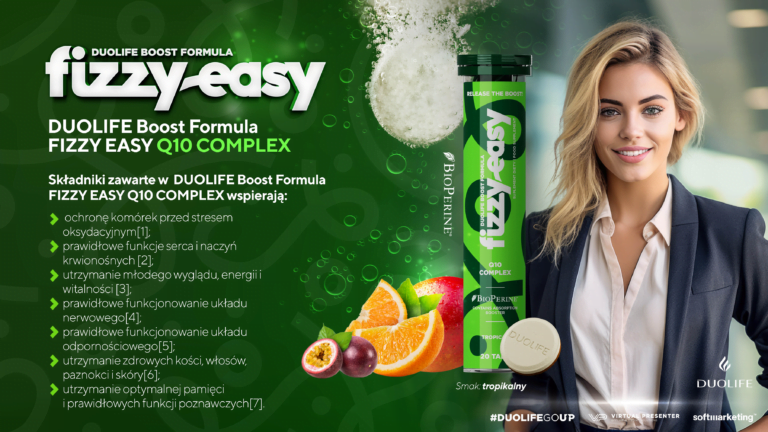 super koenzym q10 w tabletkach do rozpuszczania Fizzy Easy w DuoLife