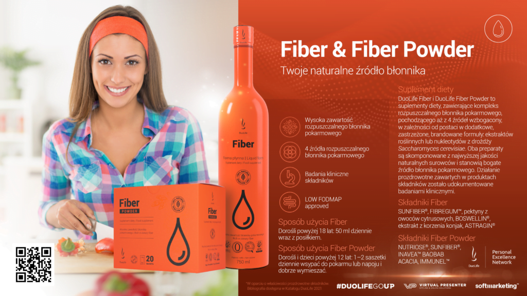 fiber i fiber powder DuoLife naturalne źródło błonnika w suplemencie